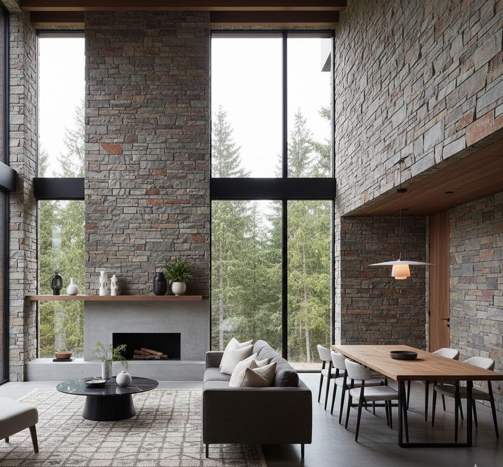 Натуральный камень в интерьере: тактильность вместо глянца